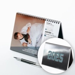 Calendrier chevalet A5 luxe argent personnalisé : Citations sport