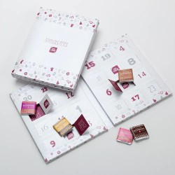 Calendrier de l'Avent Book personnalisé chocolats carrés : Noël